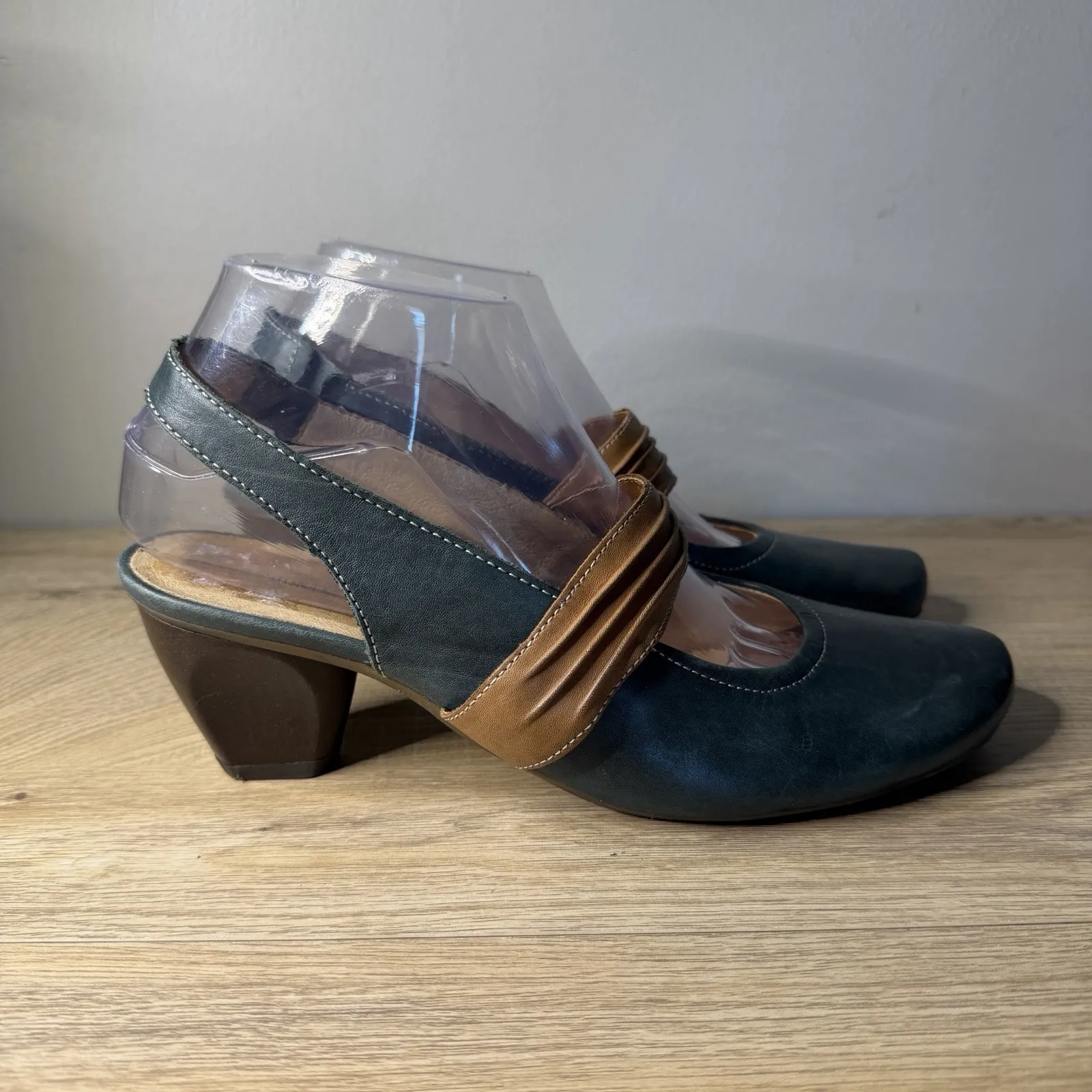 Remonte Dorndorf Shoes Slingback Sandal Teal Blue Brown Womens Size 8 US 39 EU - Image 2