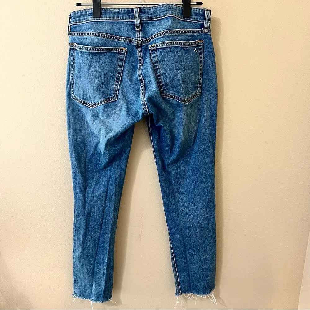 Rag & Bone Dre Low Rise Slim Boyfriend Jeans 26 Pismo W/ Holes Womens Denim - Image 2