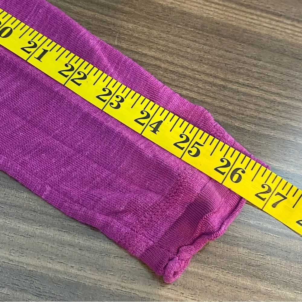 Athleta Linen Blend Pink Magenta Lightweight Pullover Top Size XS - Image 8