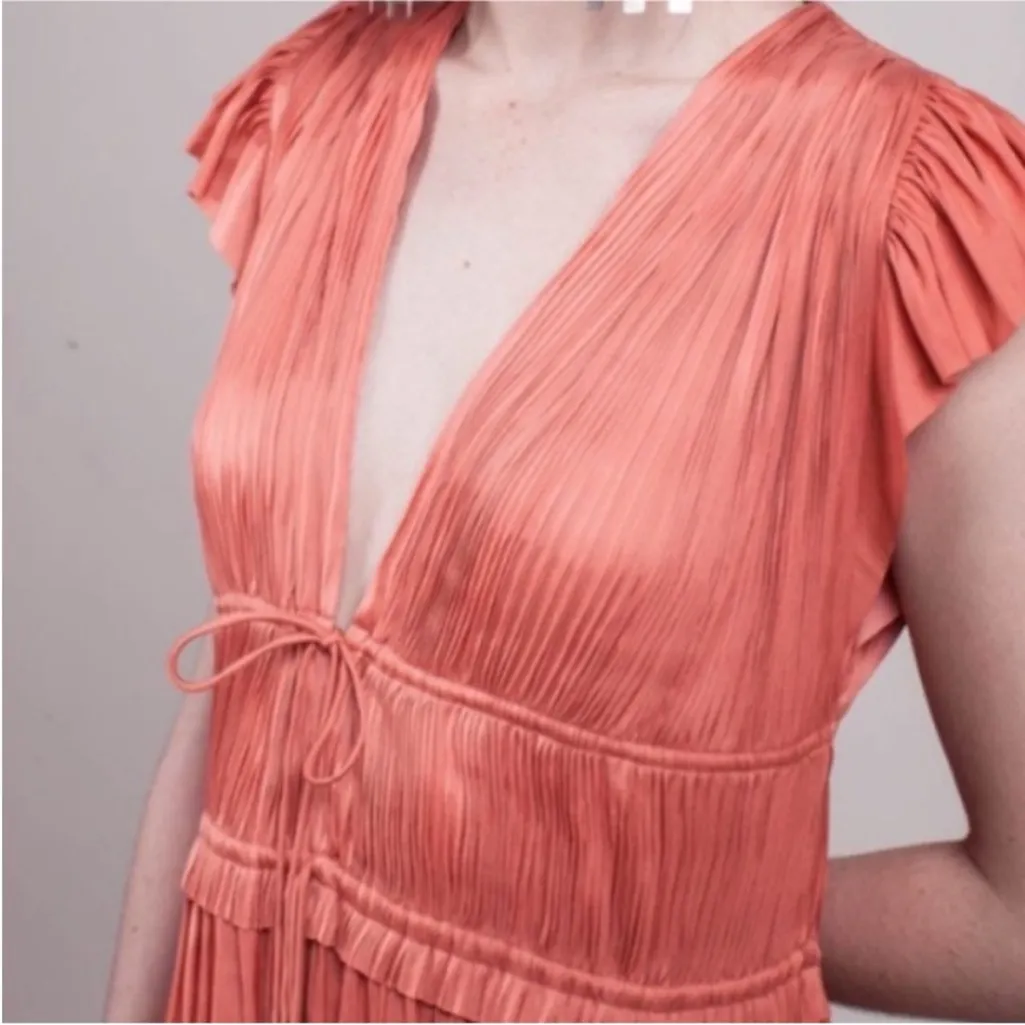 Ulla Johnson satin kaiya dress in pink coral NEW - Image 7