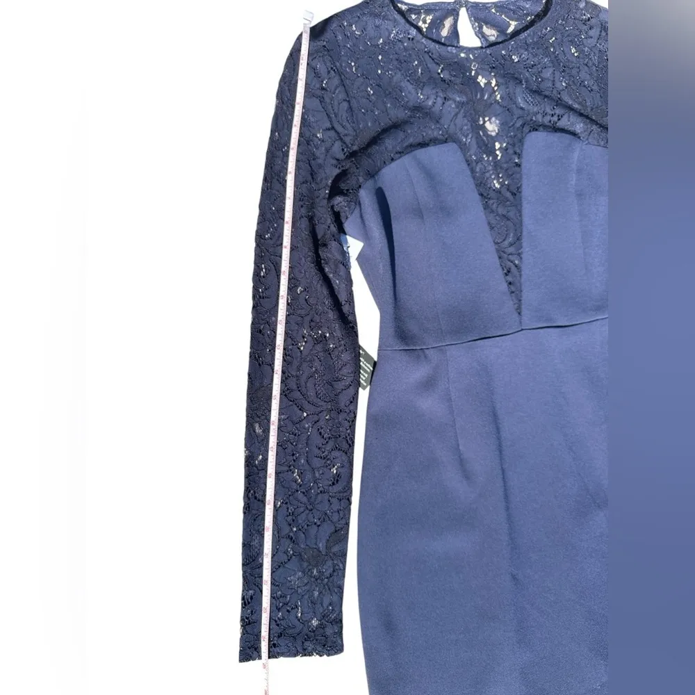 Babaton Masaki Navy Lace Bustier Mini Dress NWT Size 6 (Aritzia Starboard) - Image 12