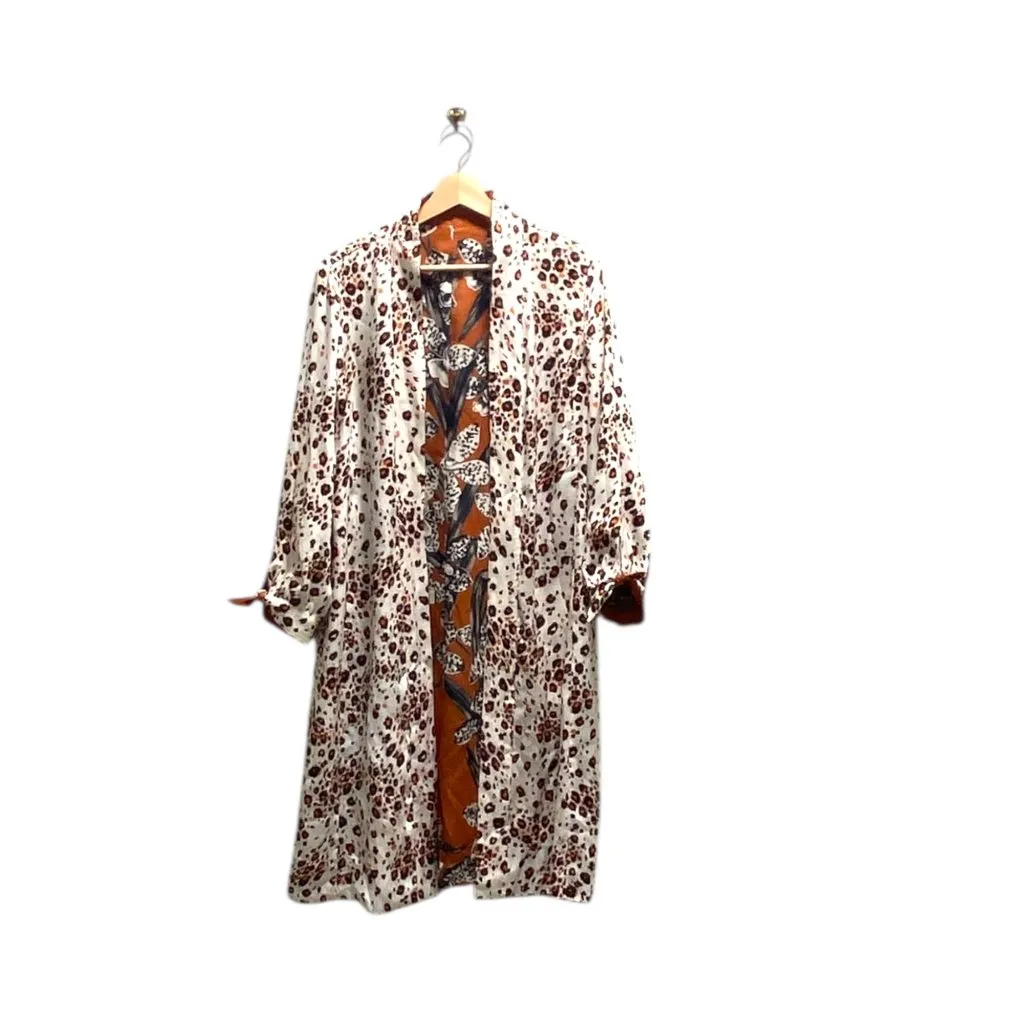 Chicos Reversible Kimono Cardigan Orange Size 1 (M) - Image 3