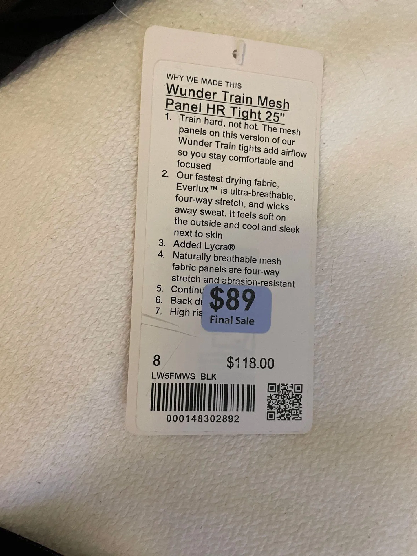 Wunder Train Mesh Panel High-Rise Tight 25" - Image 5