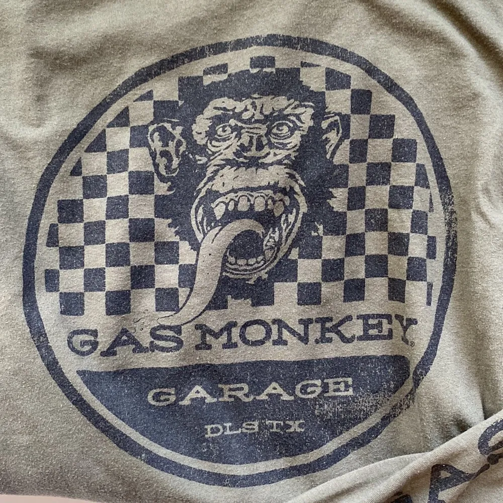 Y2K vintage Gas Monkey long sleeve open back graphic print t - Image 3