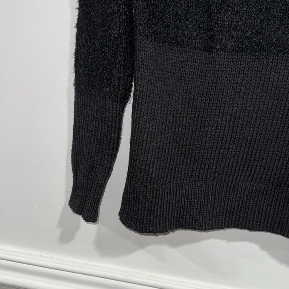 Michael Stars sweater black super soft mixed yarn wool‎ mohair cotton blend xs - Image 2