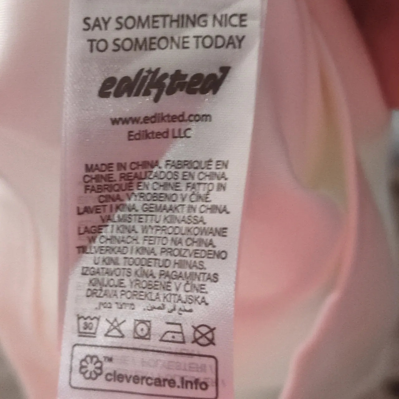 Edikted White Black Crop Top Size Small - Image 5