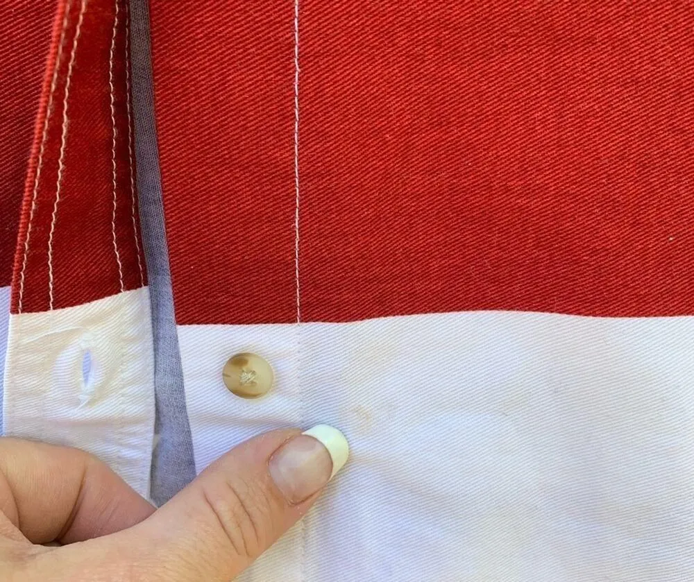 Vintage 90s Carolina Blues American Flag Shirt PLUS SIZE 26 - Image 4