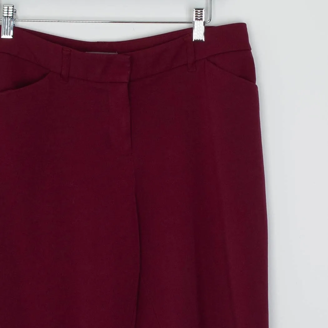 Maurices Womens Straight Leg Career Dress Pants Size 5/6 Red Corpcore Office - Image 2
