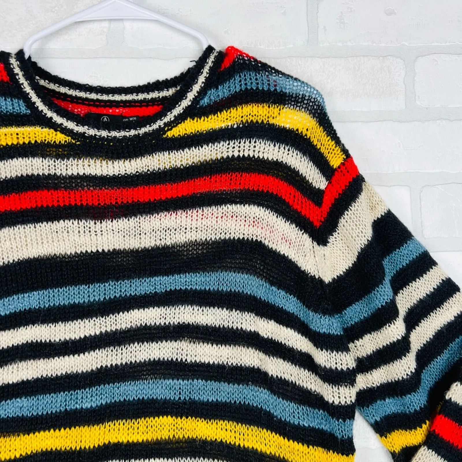 Volcom Bowrain Sweater - Multi Crew Neck Long Sleeve Women's Medium - Image 11