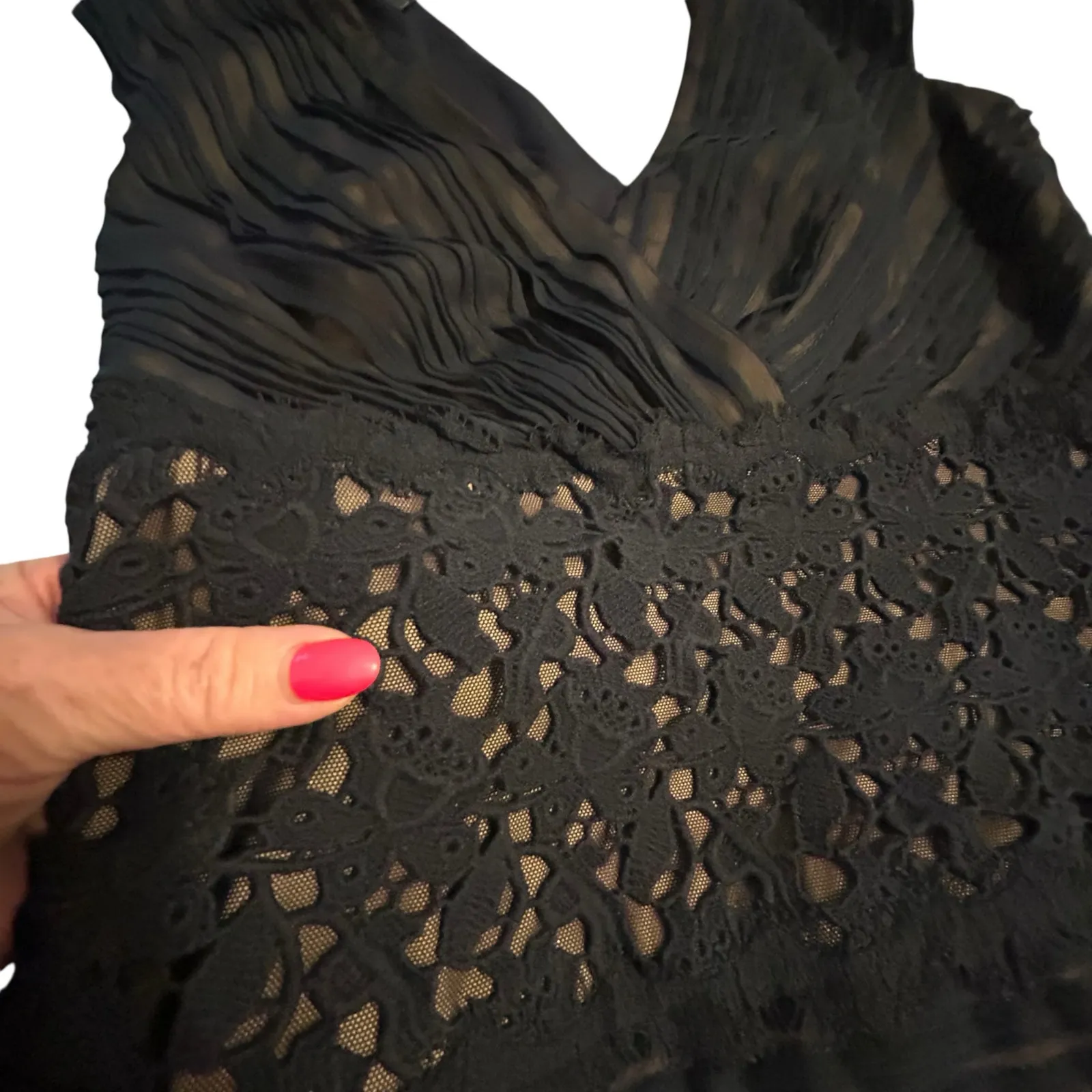 Tadashi Shoji Navy Surplice Neck Cocktail Party Dress
- Size 6 - Image 12