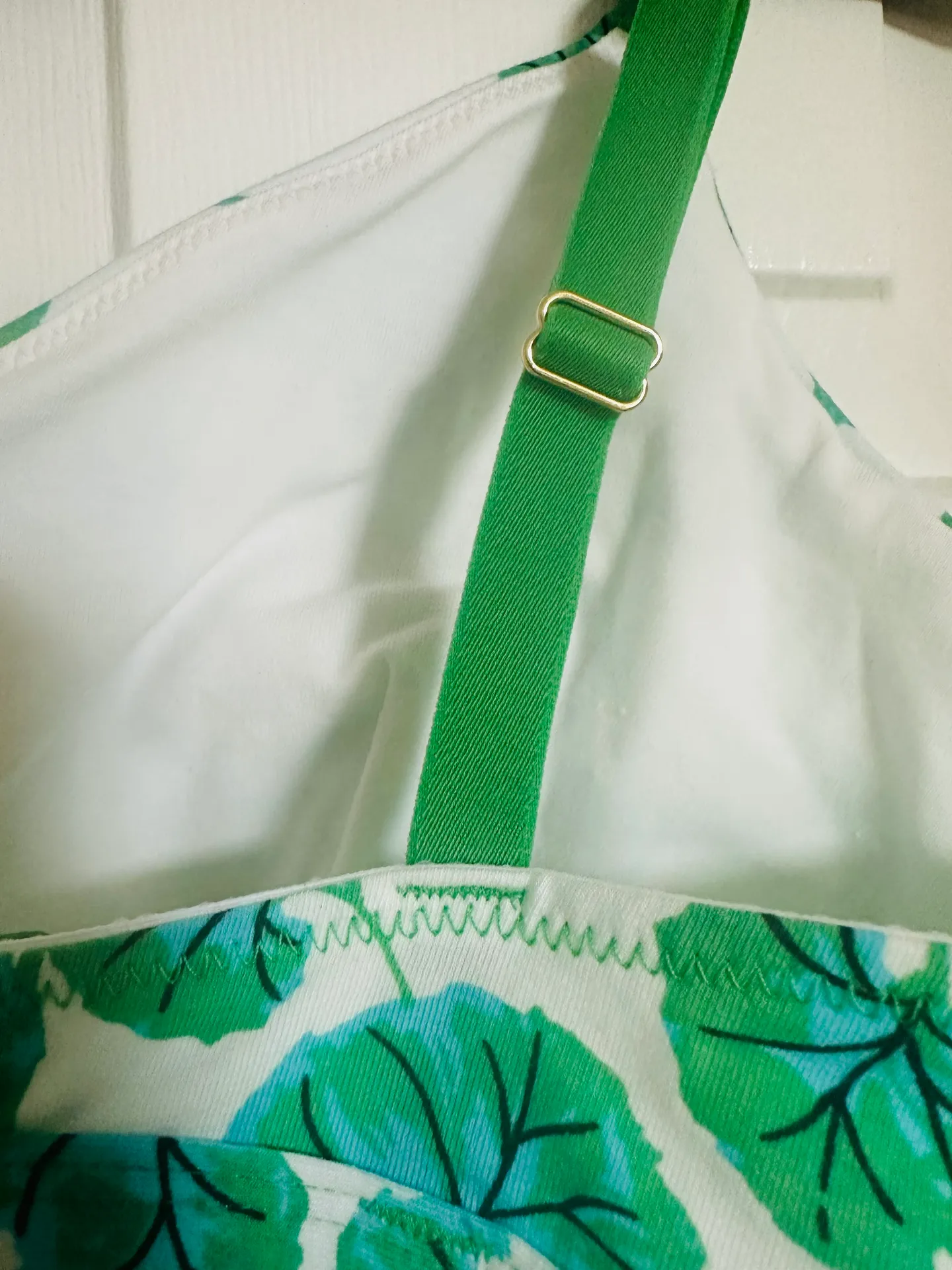 4-Way Cotton Stretch Geranium Leaf/Sea Twig Green Bralette - Image 7