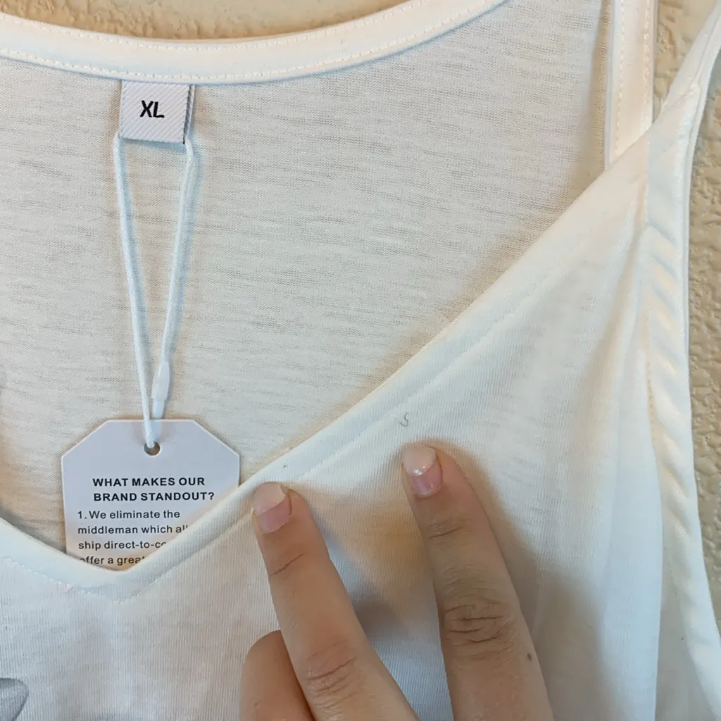 Floral mini dress sz XL NWT vacation beach resort casual comfy summer neutral White - Image 8