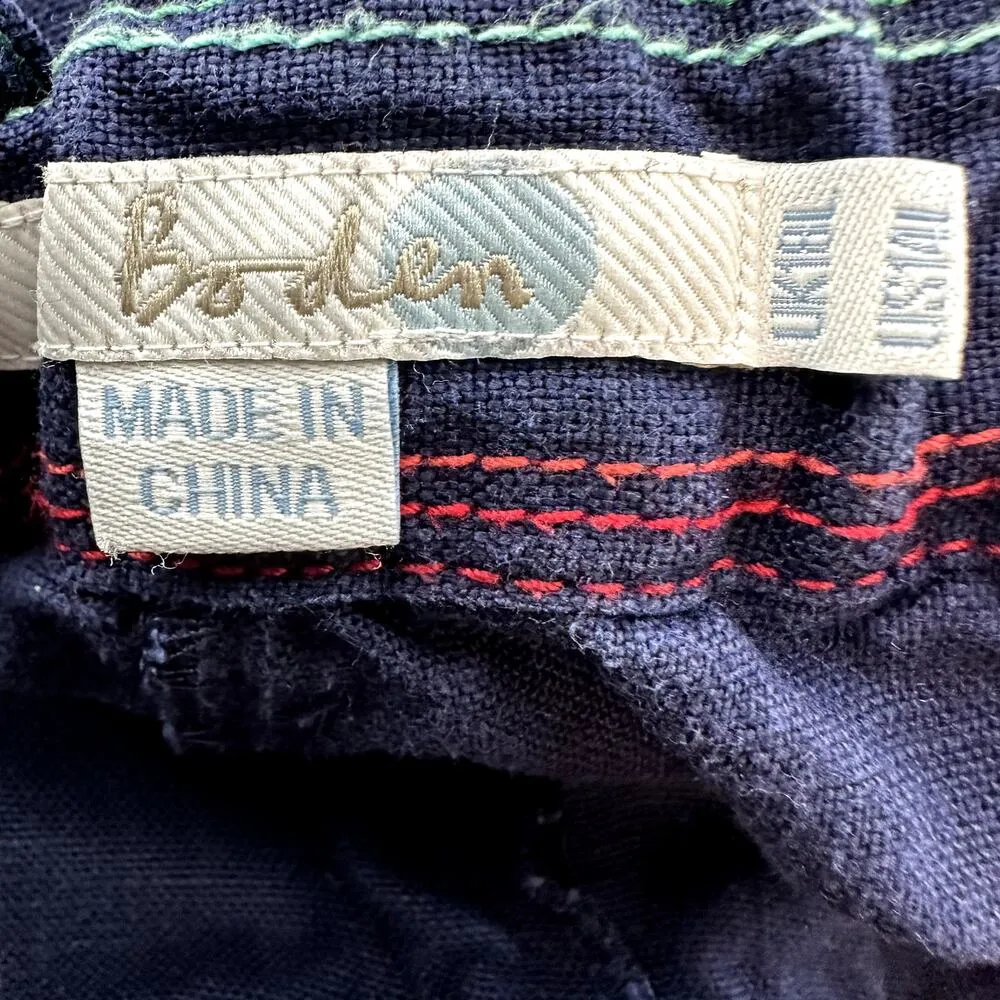 Boden 100% Linen Wide Leg Pants Drawstring Ankle Summer Casual Blue 14L 38"x34" Size 14 - Image 3