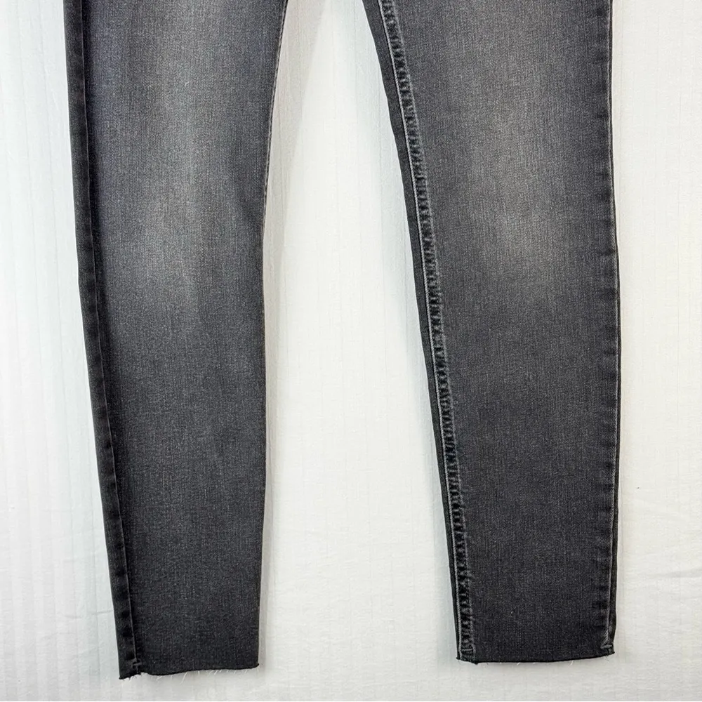 MNG Collection ISA Black Denim Skinny Jeans Mid-Rise Tight Fit Cropped Size 4 - Image 8