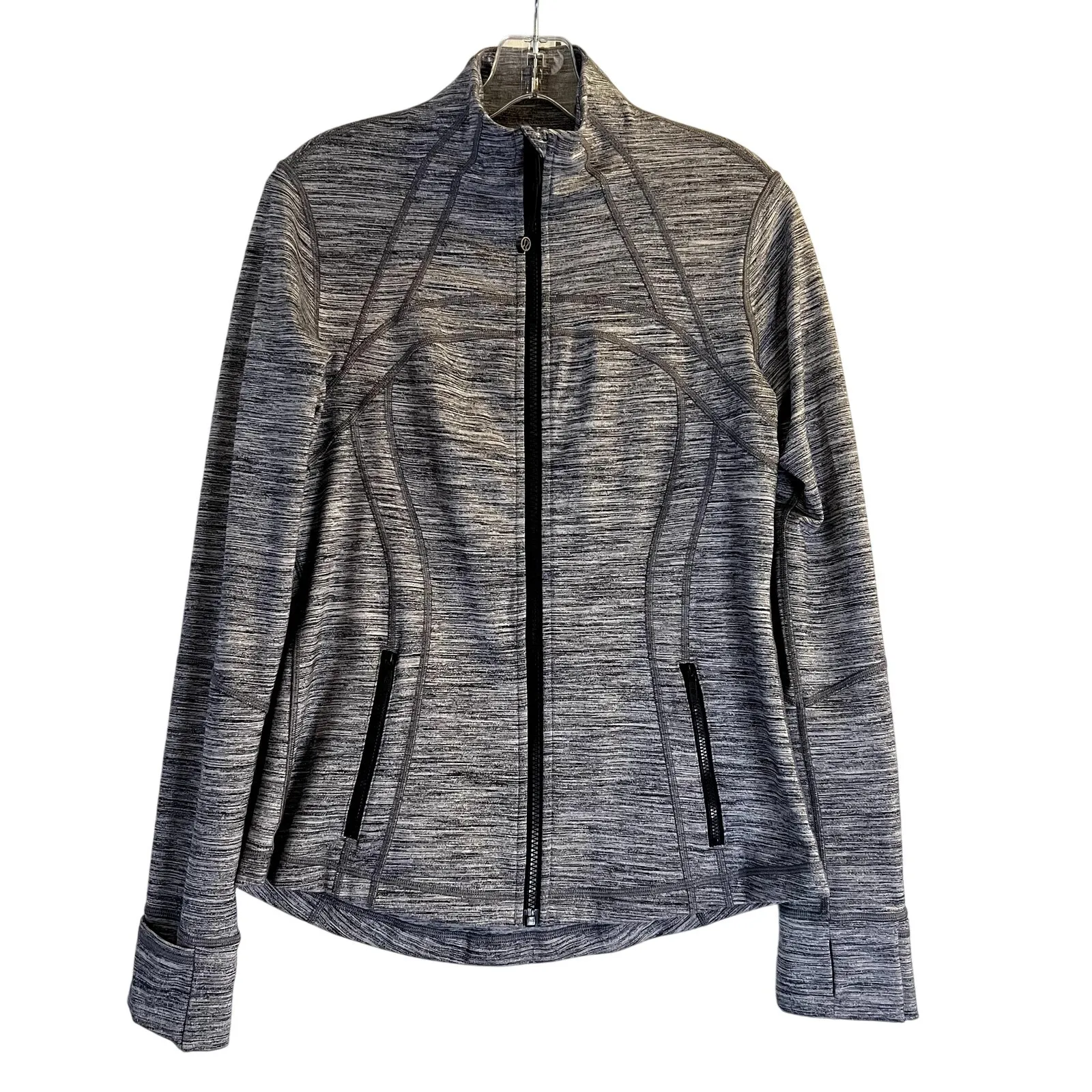 Lululemon Define Jacket Space Dye Camo Seal Grey Deep Coal size 10 Gray - Image 3