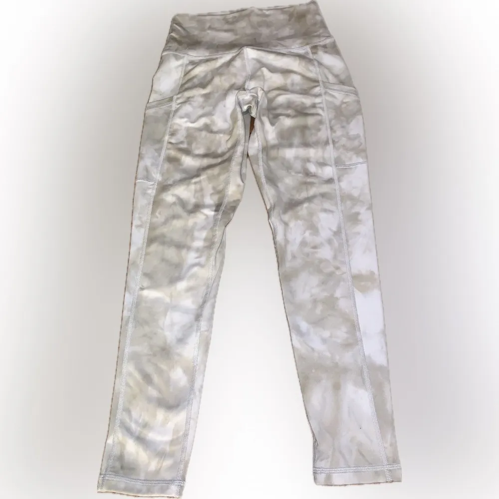 Offline By Aerie The Hugger Sage Green White Tie Dye Yoga Leggings Pockets Small - Image 5