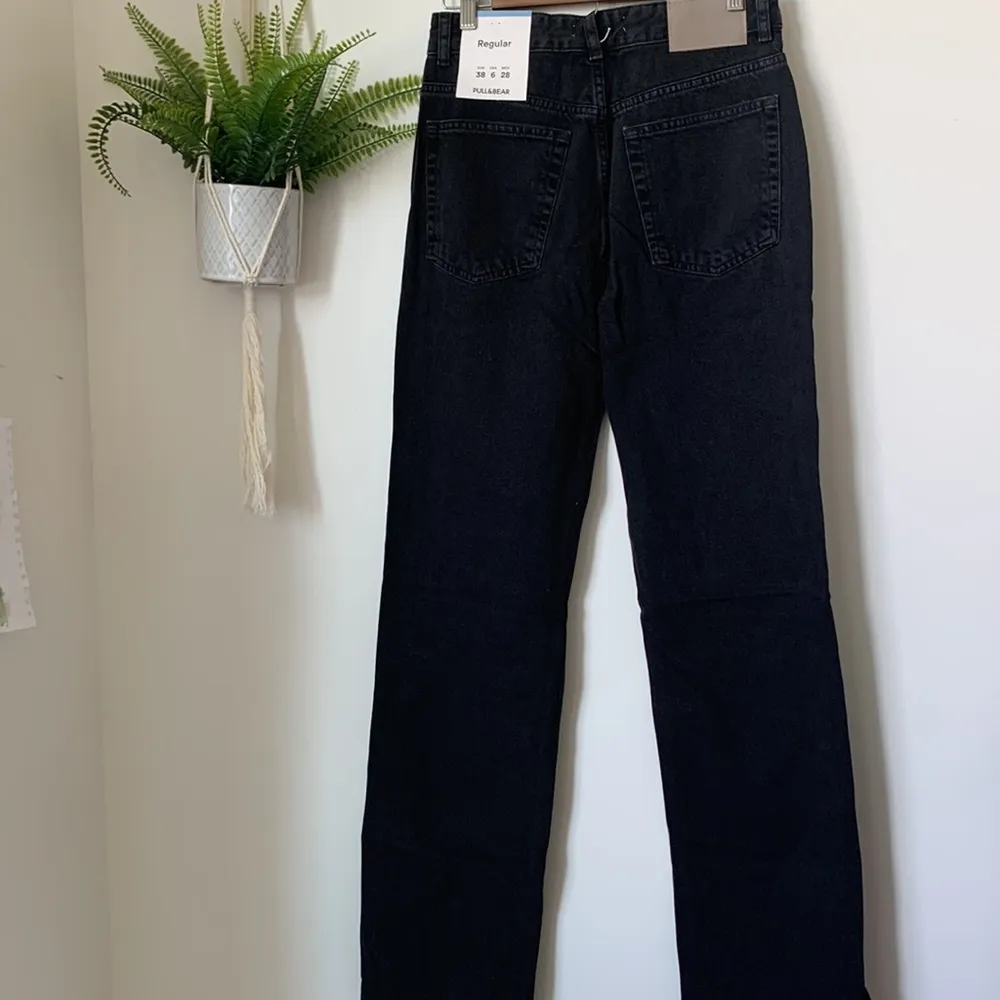 ASOS NWT  Pull&Bear Exclusive 90’s Straight Leg High Rise Jeans with Split Hem - Image 9