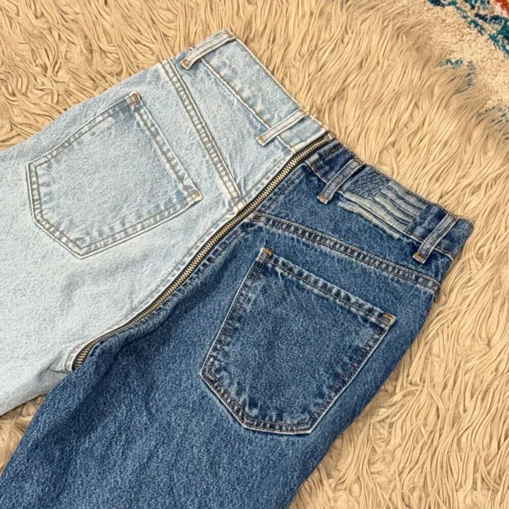 Revice Yin Yang Tokyo Wash Crops Full Zip 2 Toned Jeans Size 26 - Image 9