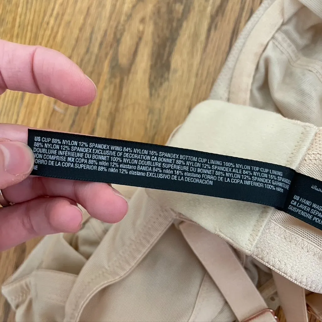 NEW NWT INC INTERNATIONAL CONCEPTS Plus Size Unlined Lace Bra Nude Beige sz 42C - Image 11