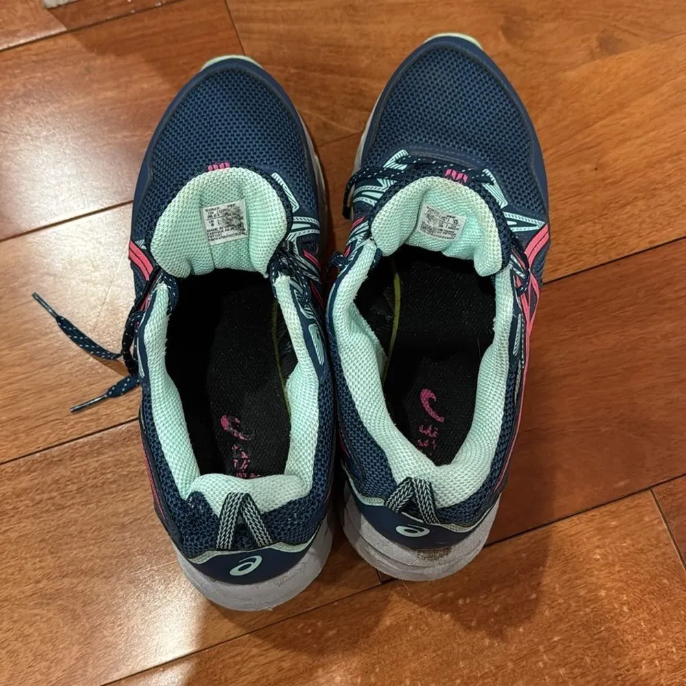 Asics Womens Gel Venture Blue Pink Running Shoes Sneakers Size 10 - Image 9