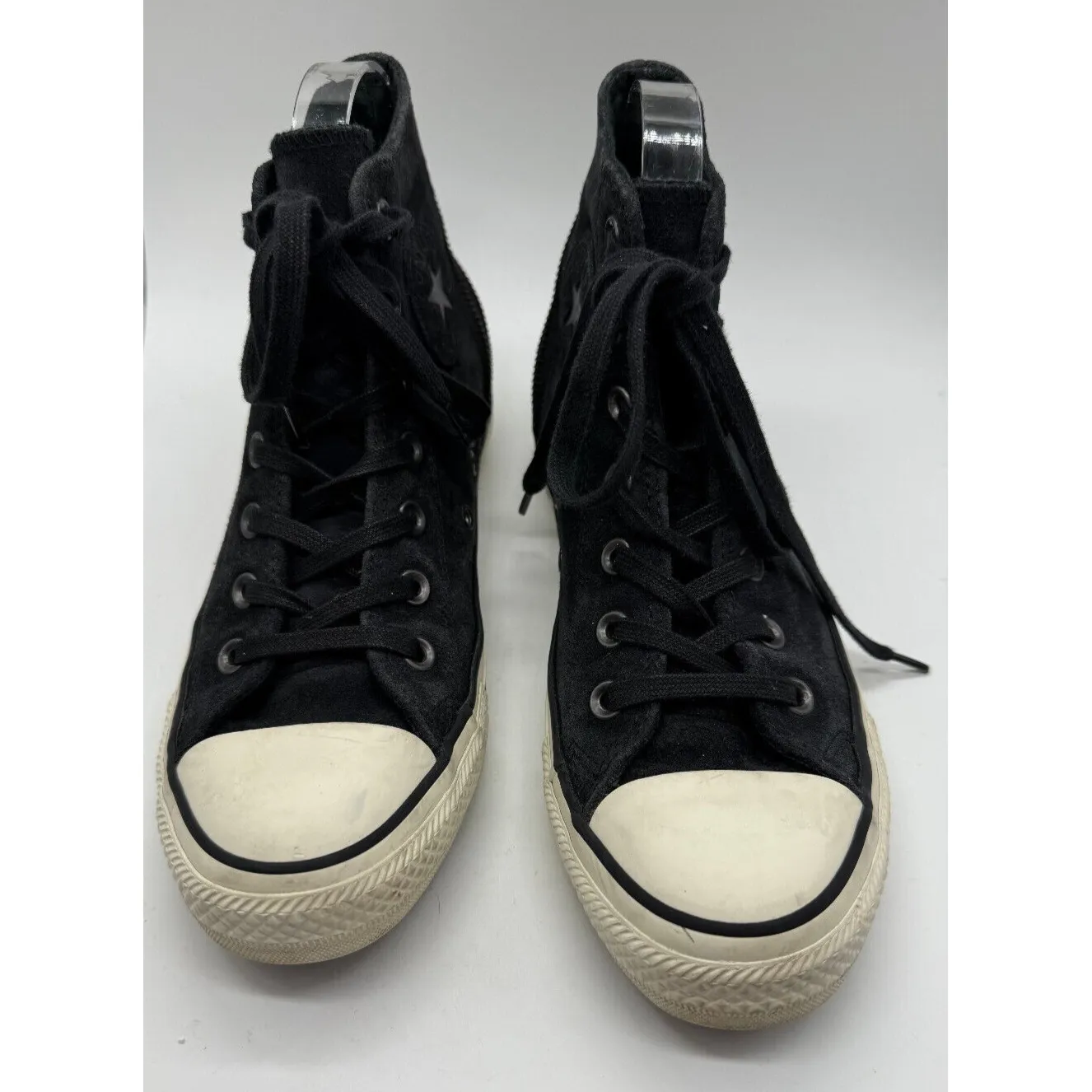 Chuck Taylor Converse All Star Size 7 Women's Suede Black Tri Zip Y2K Hip Hop - Image 2