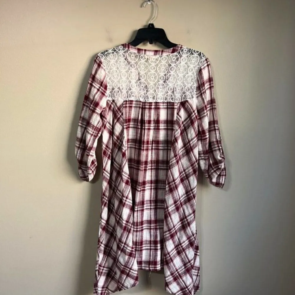 Oddy small plaid dress Red - Image 3