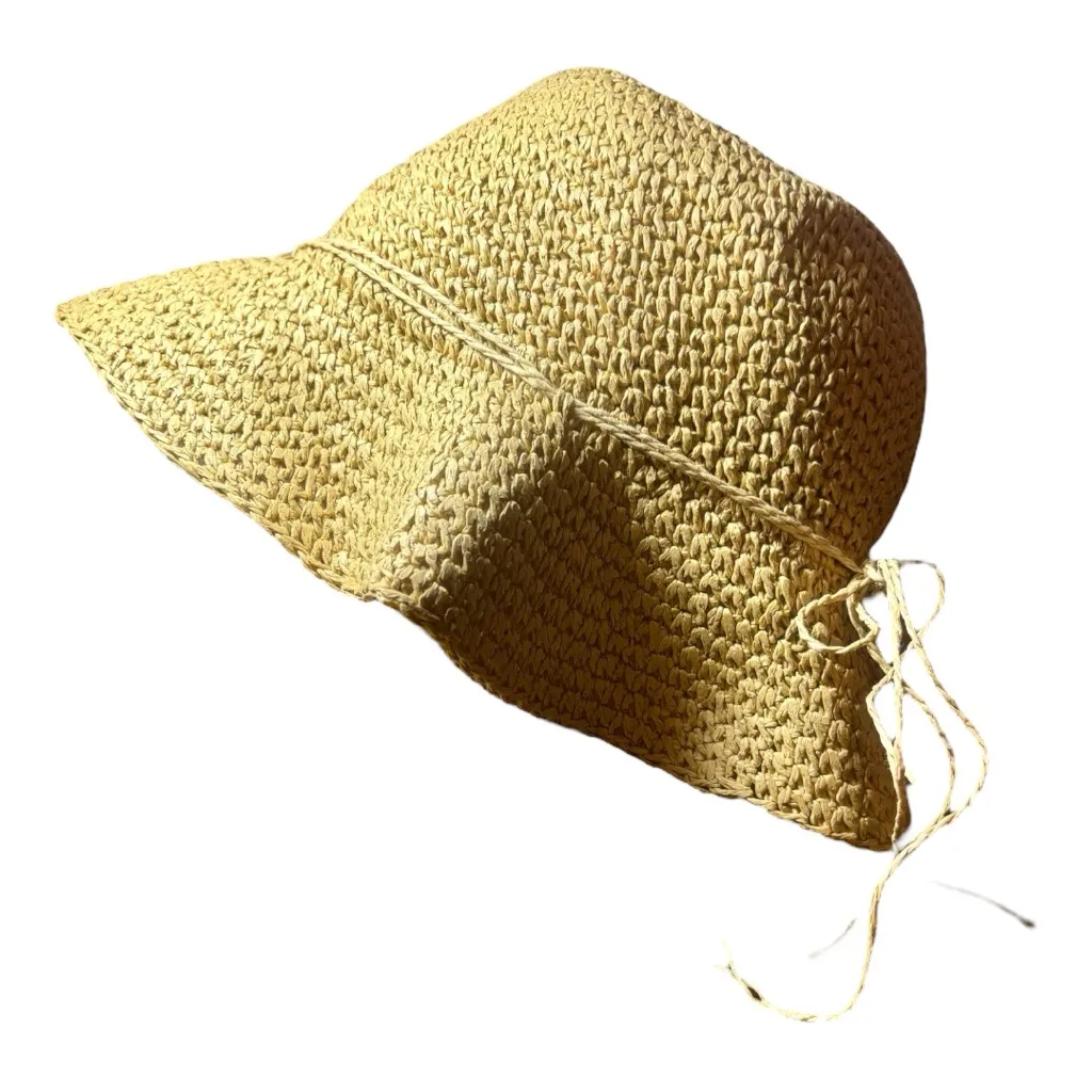 Straw Bucket Hat Tan - Image 3