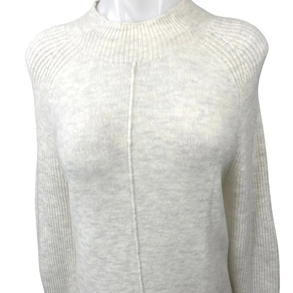 NEW Banana Republic Gray Merino Wool Knit Long Sleeve Midi Bodycon Sweater Top M - Image 6