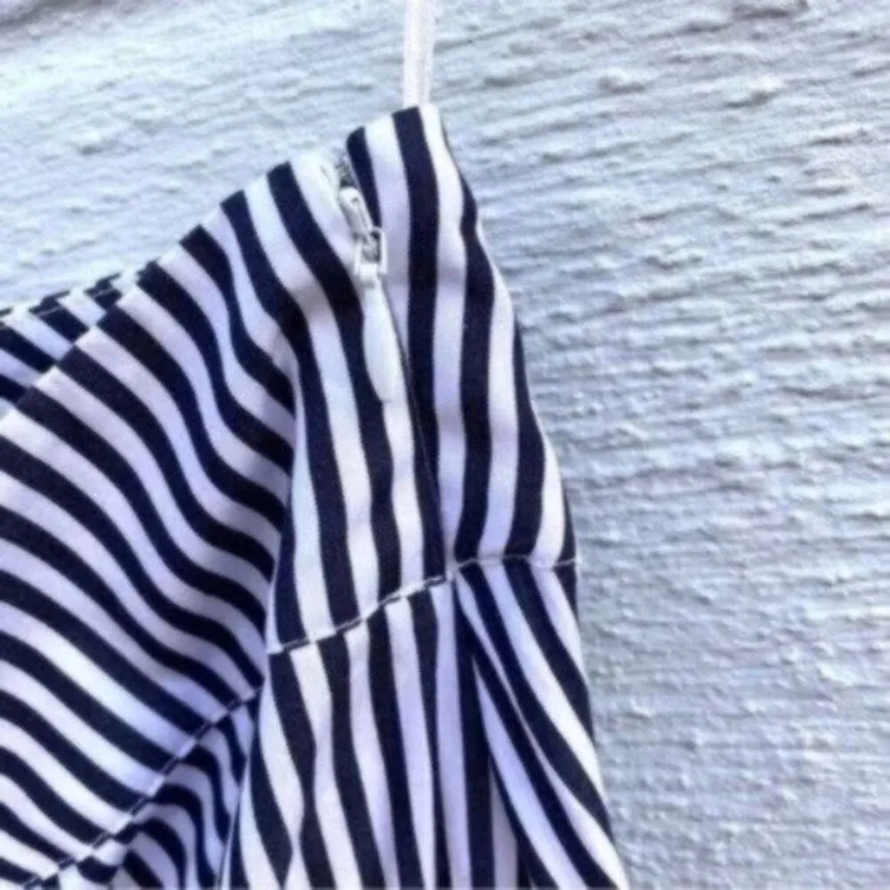 Parker Striped One Shoulder Ruched Mini Dress New - Image 8