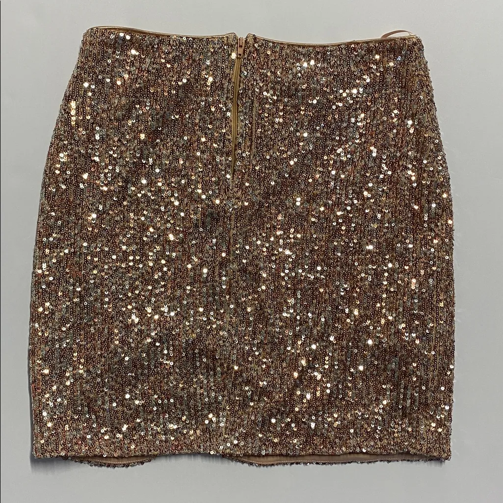 City Studio Sequin Embellished Gold Skirt Size 7 - Image 4