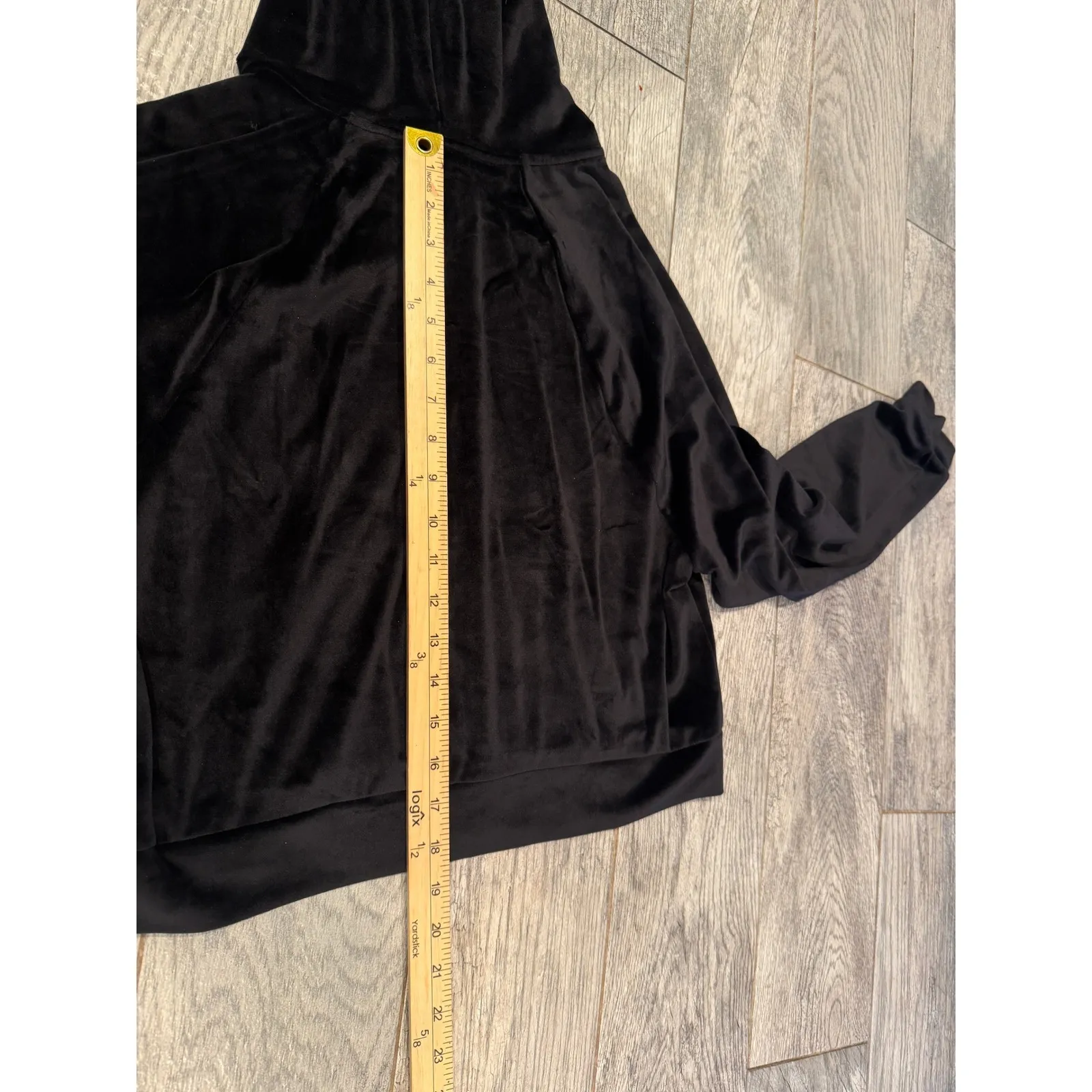 Victorias Secret On Point Velour Zip Up Hoodie Jacket Black Small Womens - Image 7