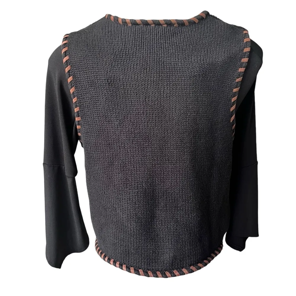 Liz Claiborne LizSport Vintage 90’s Cotton Western Style Vest, Sz S - Image 2