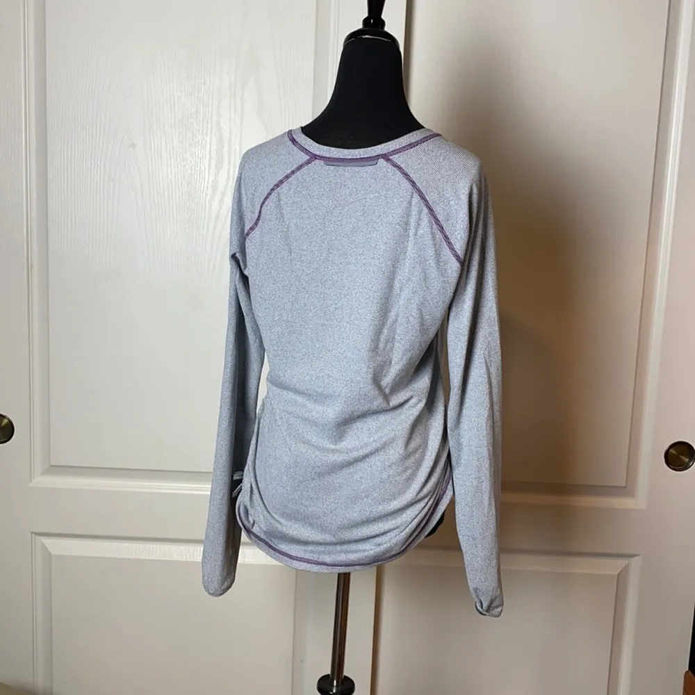 LUCY LONG SLEEVE PURPLE MINI STRIPE ATHLETIC LONG SLEEVE Size M - Image 2