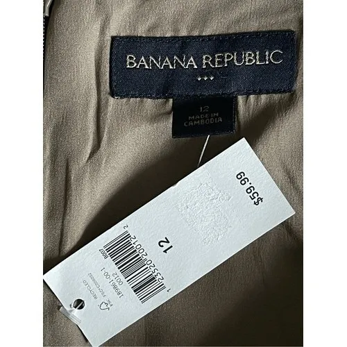 T8 NWT Banana Republic Skirt Mini Striped Brown Gold Purple Size 12 NWT - Image 2