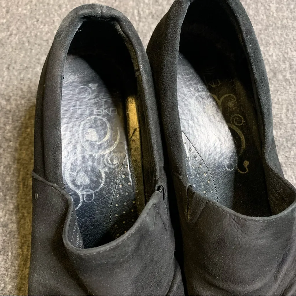 Woman’s Side Studded Black Heeled Clogs - Image 6