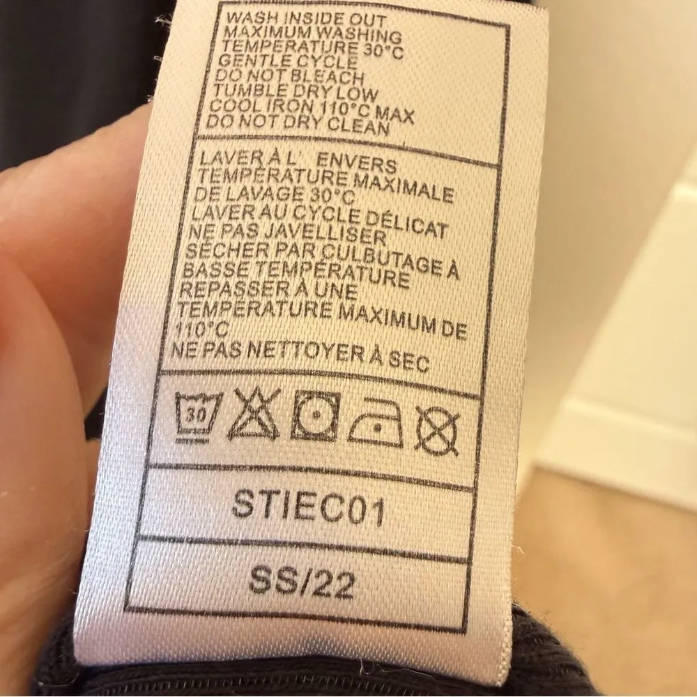 Quince Women’s Black Tencel Rib Knit Long Sleeve Midi Dress Fitted Size Large - Image 4