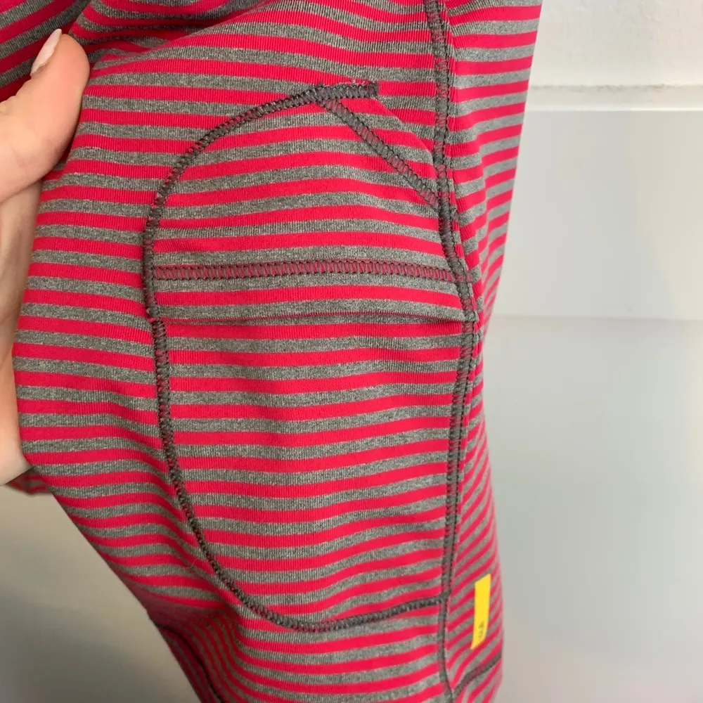 Lole Melon & Gray Striped Racerback Tank Top - Image 7