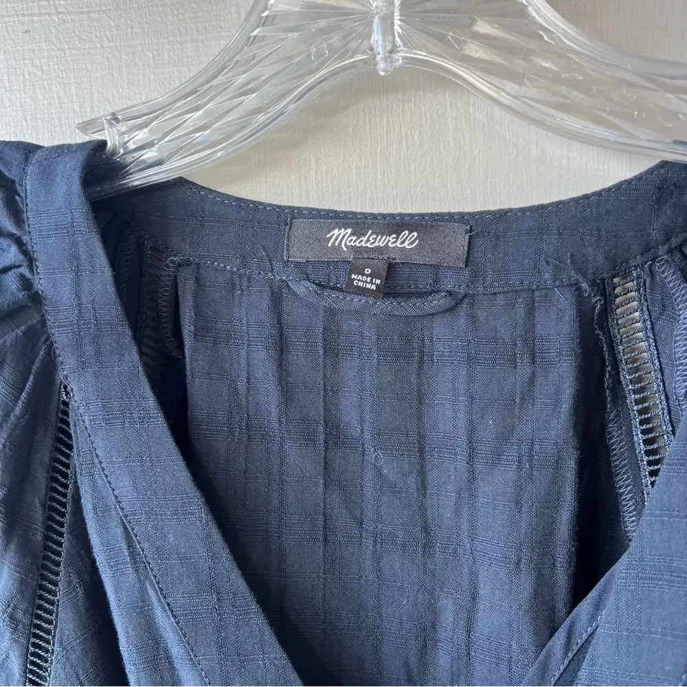 Madewell Tie-Waist Tiered Midi Dress in Windowpane - Image 8