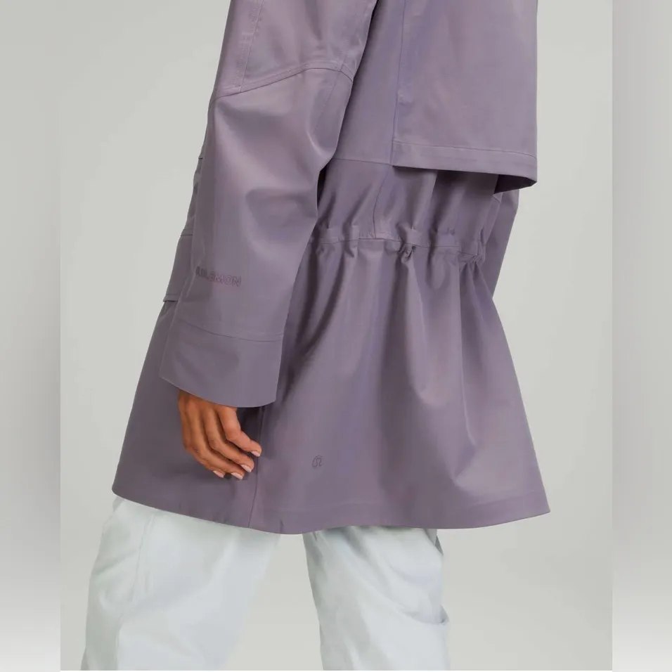 Lululemon StretchSeal Relaxed-Fit Long Raincoat Jacket Dusky Lavender NWOT Sz 6 - Image 6
