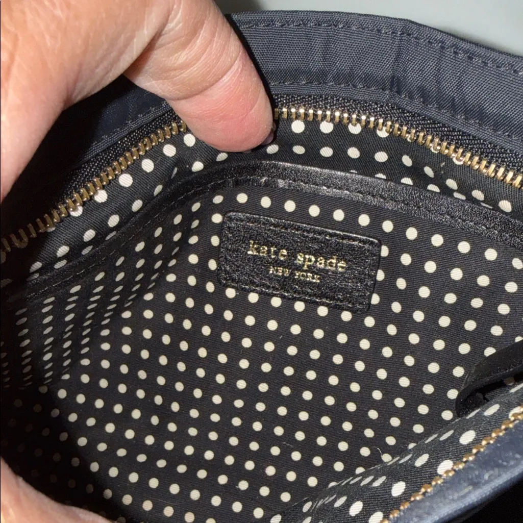 Kate Spade  Black Wristlet with Gold Accents - Image 6