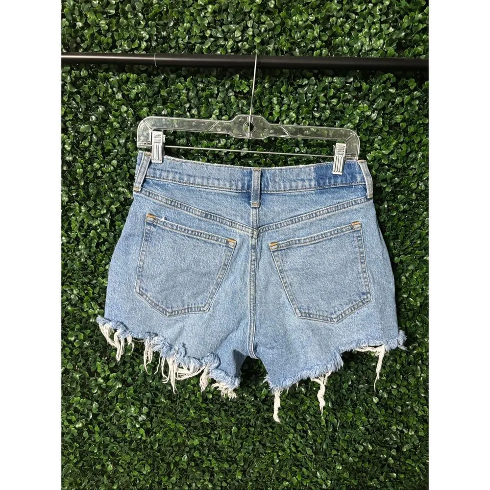 Abercrombie and Fitch Distressed High Rise 90s Relaxed Cut Off Size 27 - Image 2