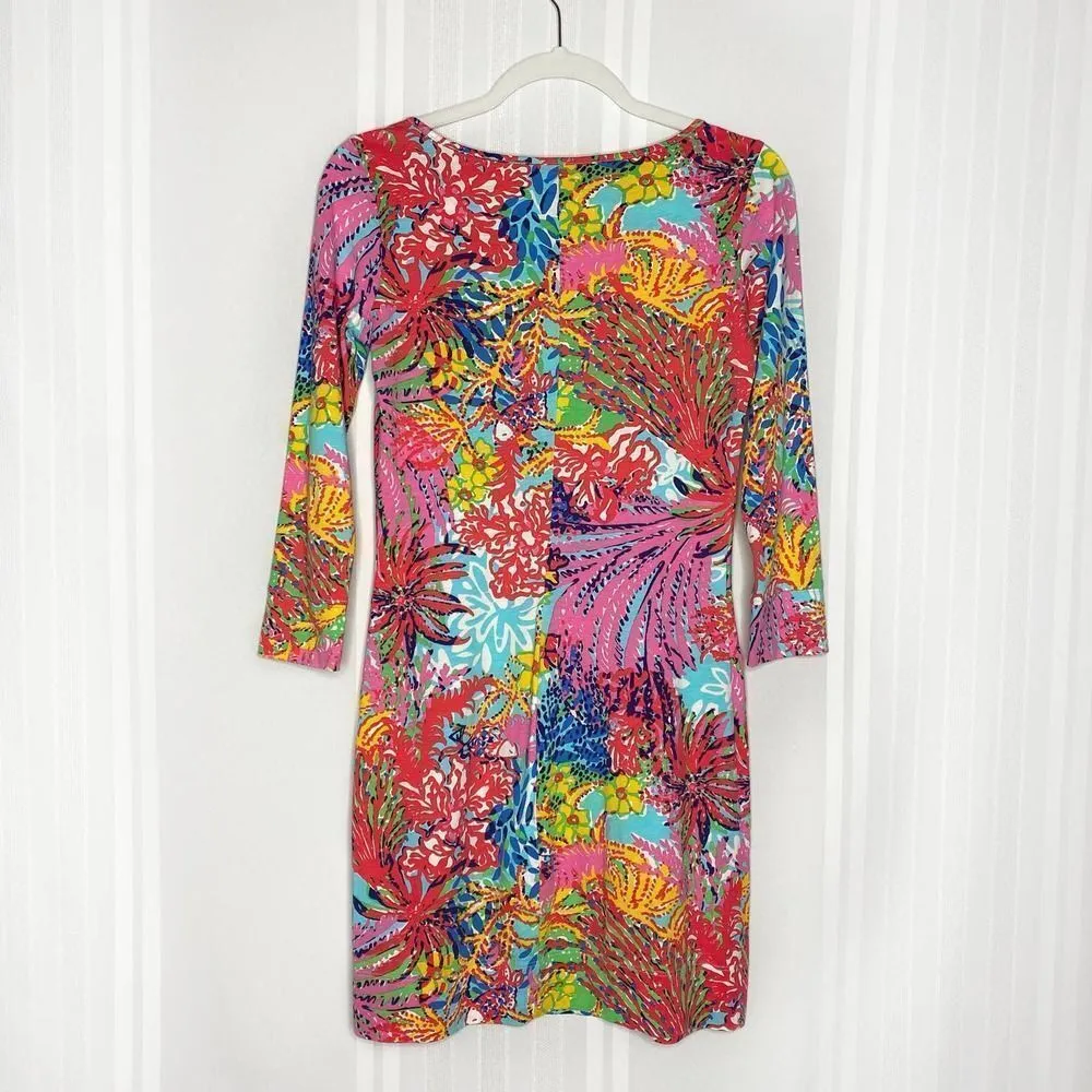 Lilly Pulitzer Fishing for Compliments Marlowe Multi Floral Mini T-Shirt Dress - Image 10