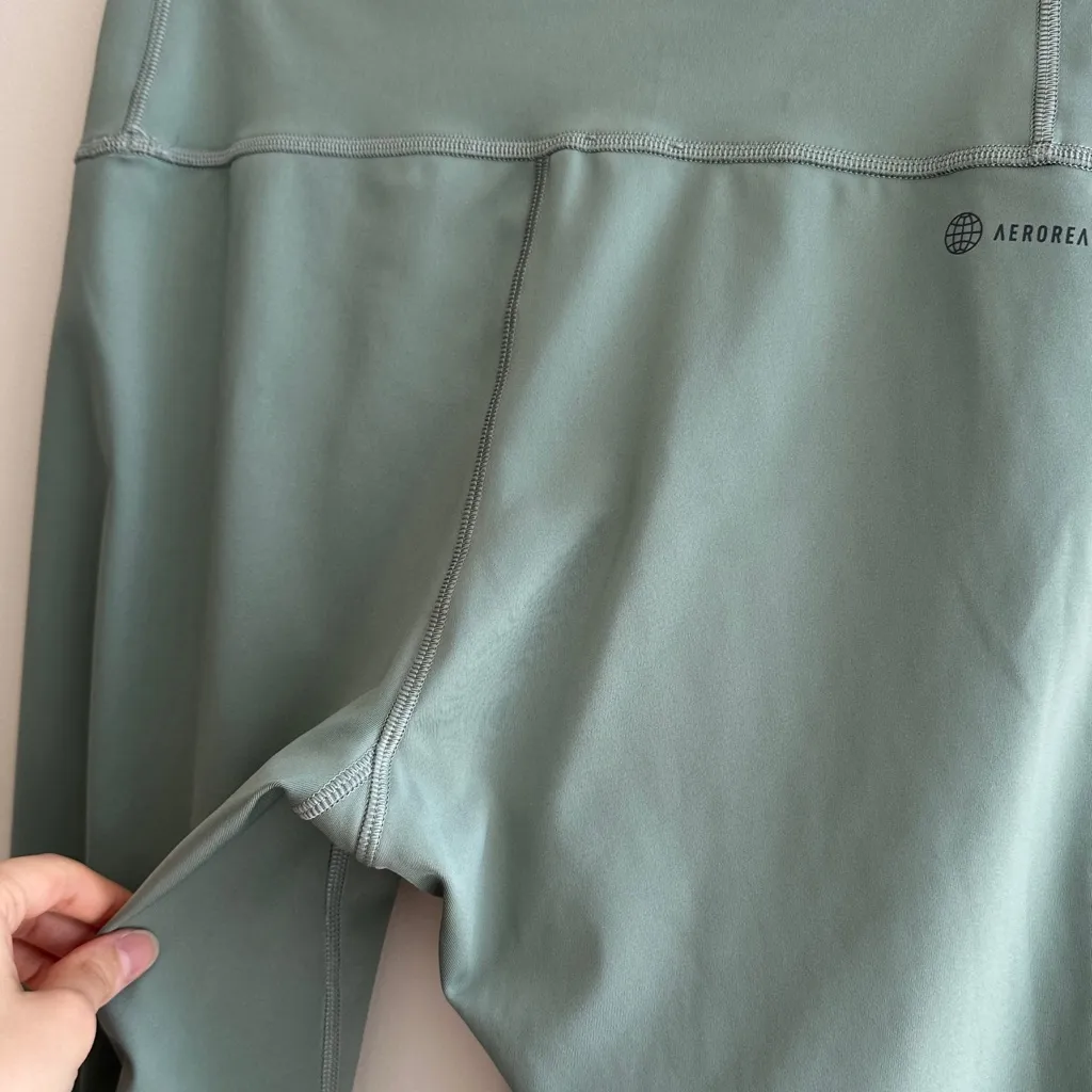 adidas Light Green Leggings, Women’s Activewear Leggings, Size Large - Image 11