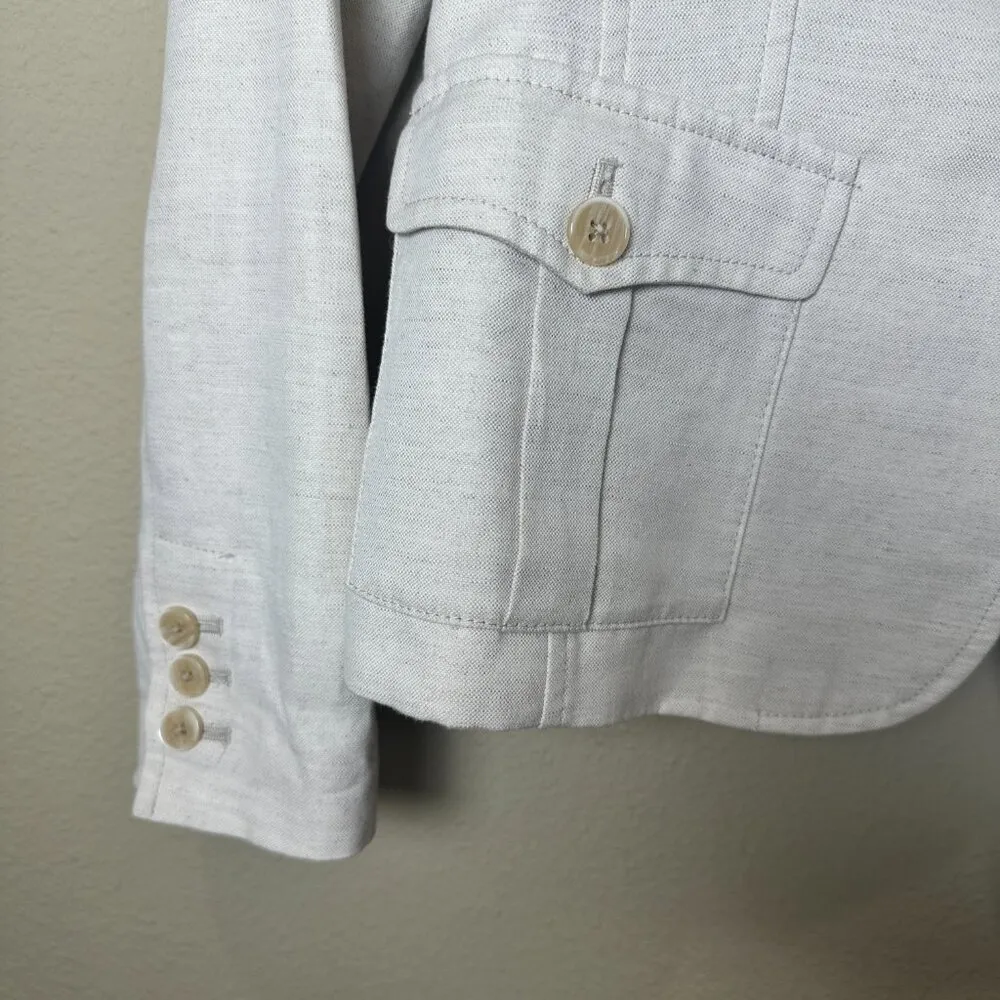 BANANA REPUBLIC Cream Linen 2 Button Size 6 Lined - Image 3