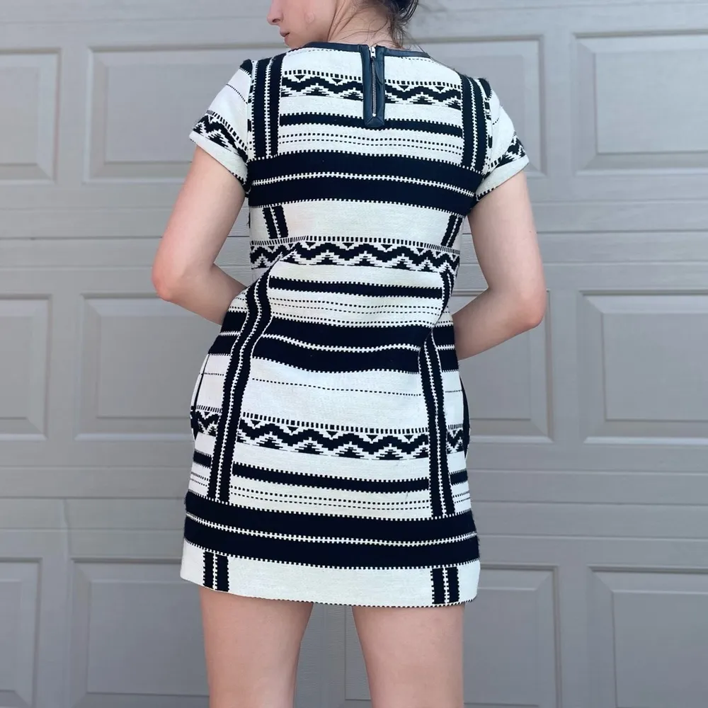 Madewell Oversized Western Retro Grunge Aztec Print Mini Dress Size XS - Image 2