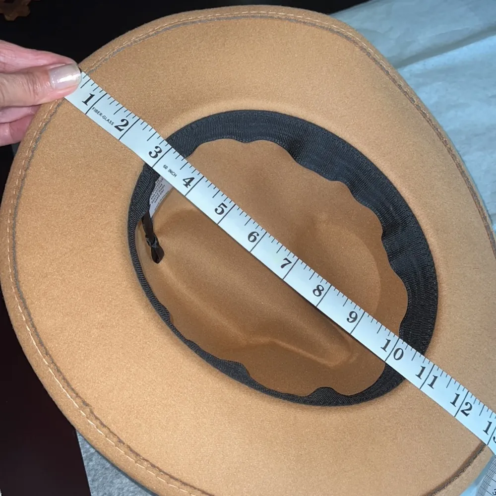 Unisex Fedora hat Tan - Image 3