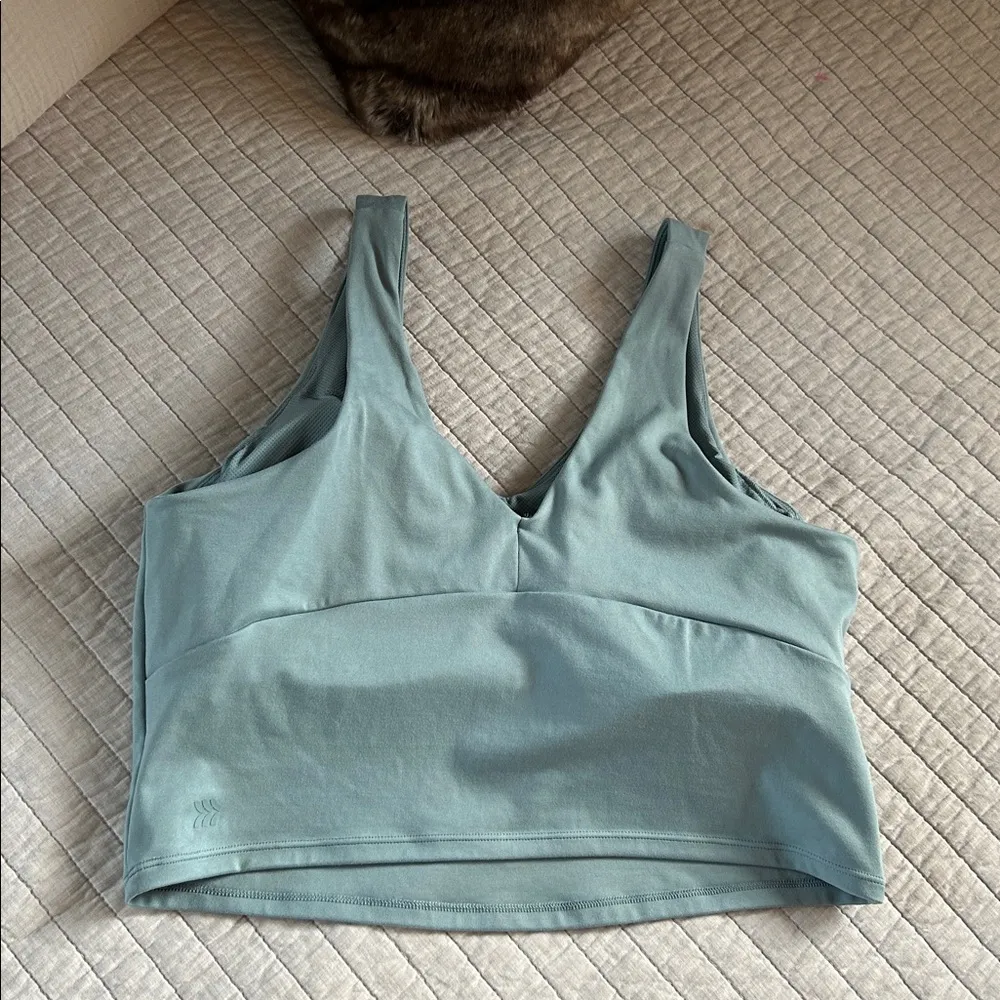 Target All in motion flex padded sporty slate blue v neck crop tank top XL​ - Image 5