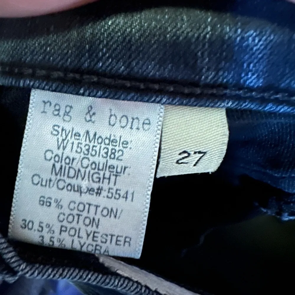 Rag & Bone Ankle Side Zip Midnight Blue Women Dark Skinny Denim Jeans - Image 6