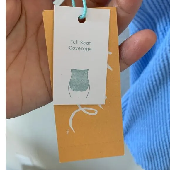 Kona Sol Women's Full Coverage Pucker Textured Square Neck One Piece Swimsuit - Image 5