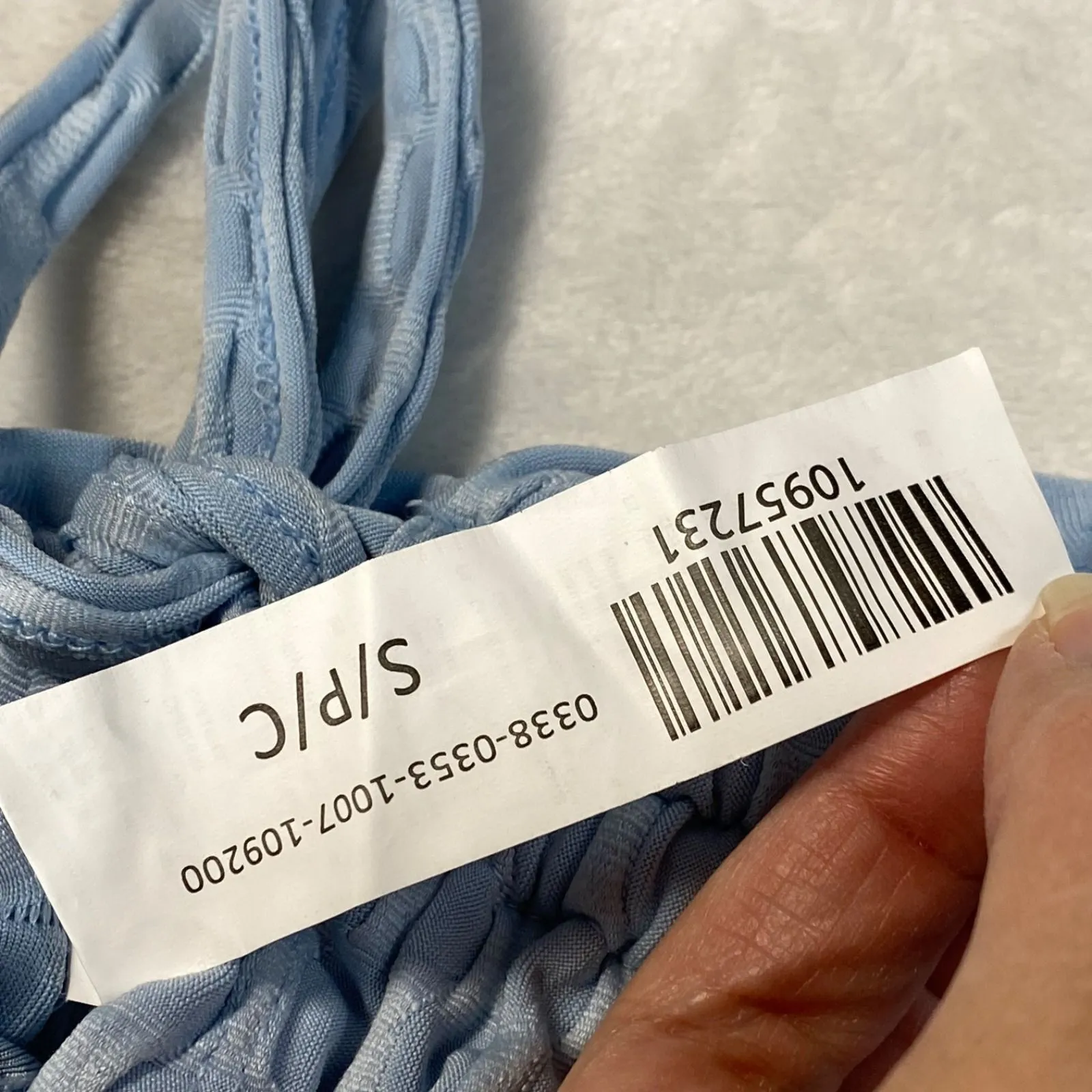 Charlotte Russe Ruched Front Crop Top Plunge Neck Textured‎ Blue Small y2k 2000s - Image 6